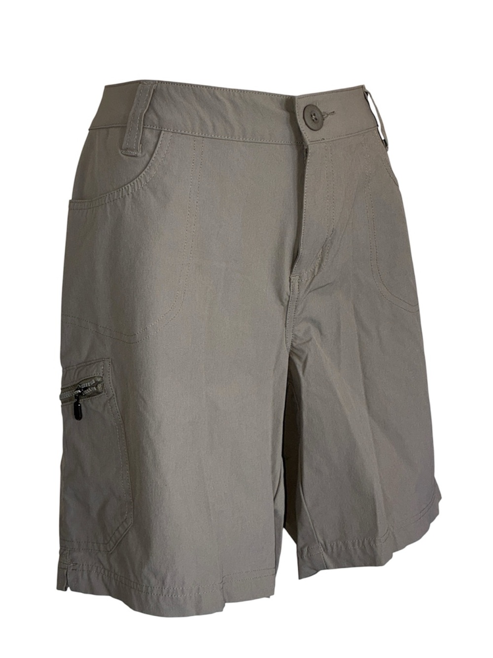 ASCEND Shorts, Neutral Taupe Tan Pants, pockets, Flat front, golf. 10